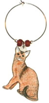 abyssinian cat wine charms