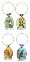 scrub jay, hooded oriole, northern flicker, american crow charms