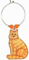 Orange Tabby Maine Coon Cat Charms