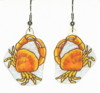 yellow crab earrings