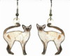 chocolate seal point siamese earrings