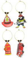 Personalized Fireman Charms