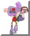 wine angel pin