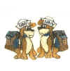 k9 navy dog earrings