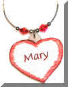 Valentine Sweethearts Candy Heart wine charm for Mary