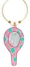 pink hand mirror