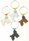 4 poodle charms