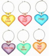 Valentine's Day candy heart style charms