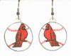 Cardinal's baseball earrings