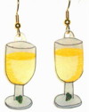 chardonnay glass earrings