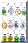 IL state symbols on charms