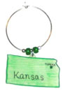 Kansas wine charm