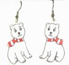 polar bear earrings