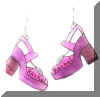 disco shoe earrings