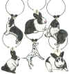 dogs and rabbits wine charms