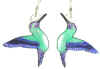 blue hummingbird earrings