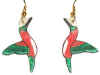 red hummingbird earrings