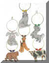 miscellaneous animals wine charms