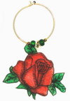 red rose charm