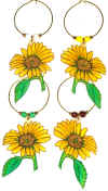 Sunflower wine charms